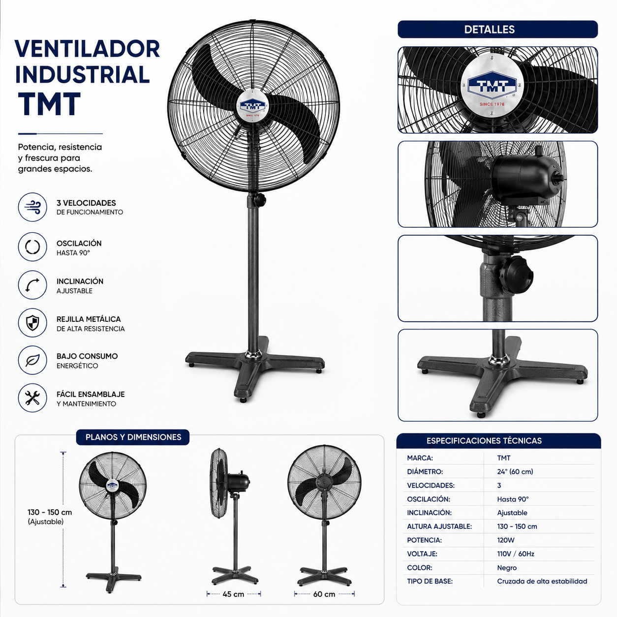 VENTILADOR INDUSTRIAL TMT  24’