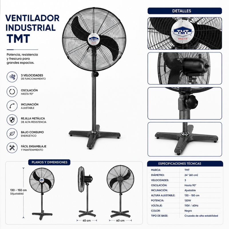 VENTILADOR INDUSTRIAL TMT  24’-1