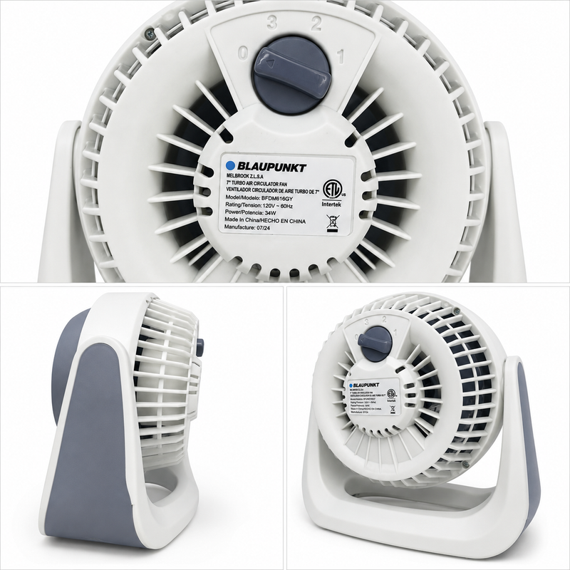 VENTILADOR BLAUUNKT DE MESA 7 GRIS REFERENCIA  BFDM 616 GY-1