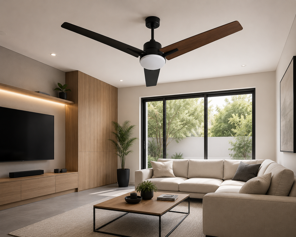 Ventilador De Techo Decorativo Led 52” Con Control Remoto-1