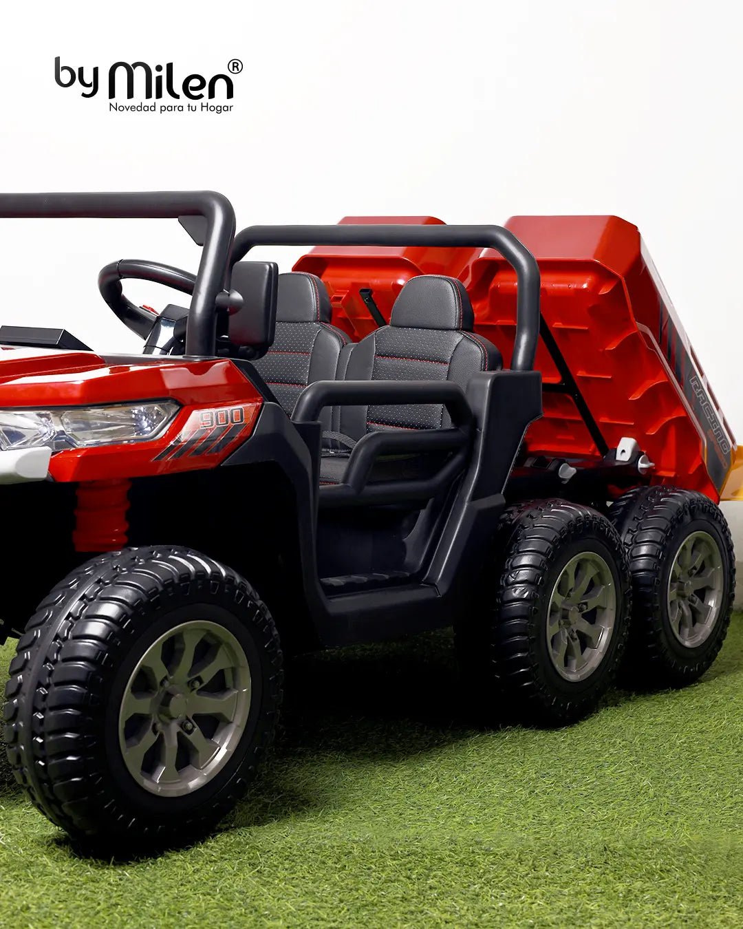 Carro Eléctrico - Volqueta Cat para niños-6