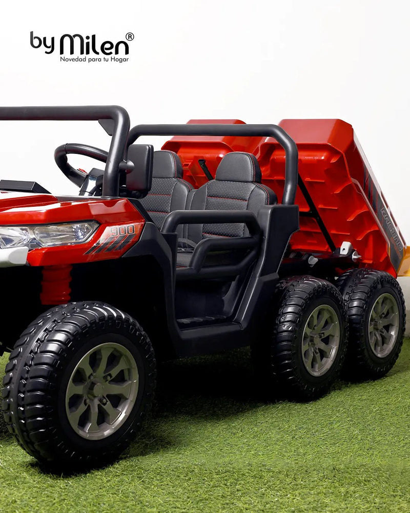 Carro Eléctrico - Volqueta Cat para niños-6