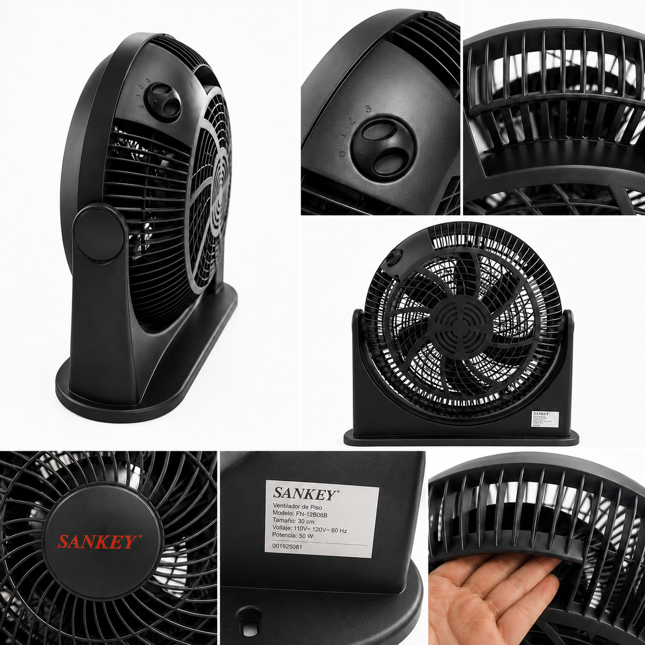 VENTILADOR SANKEY MESA -PISO DE 12 REFERENCIA FN-12B06B-2