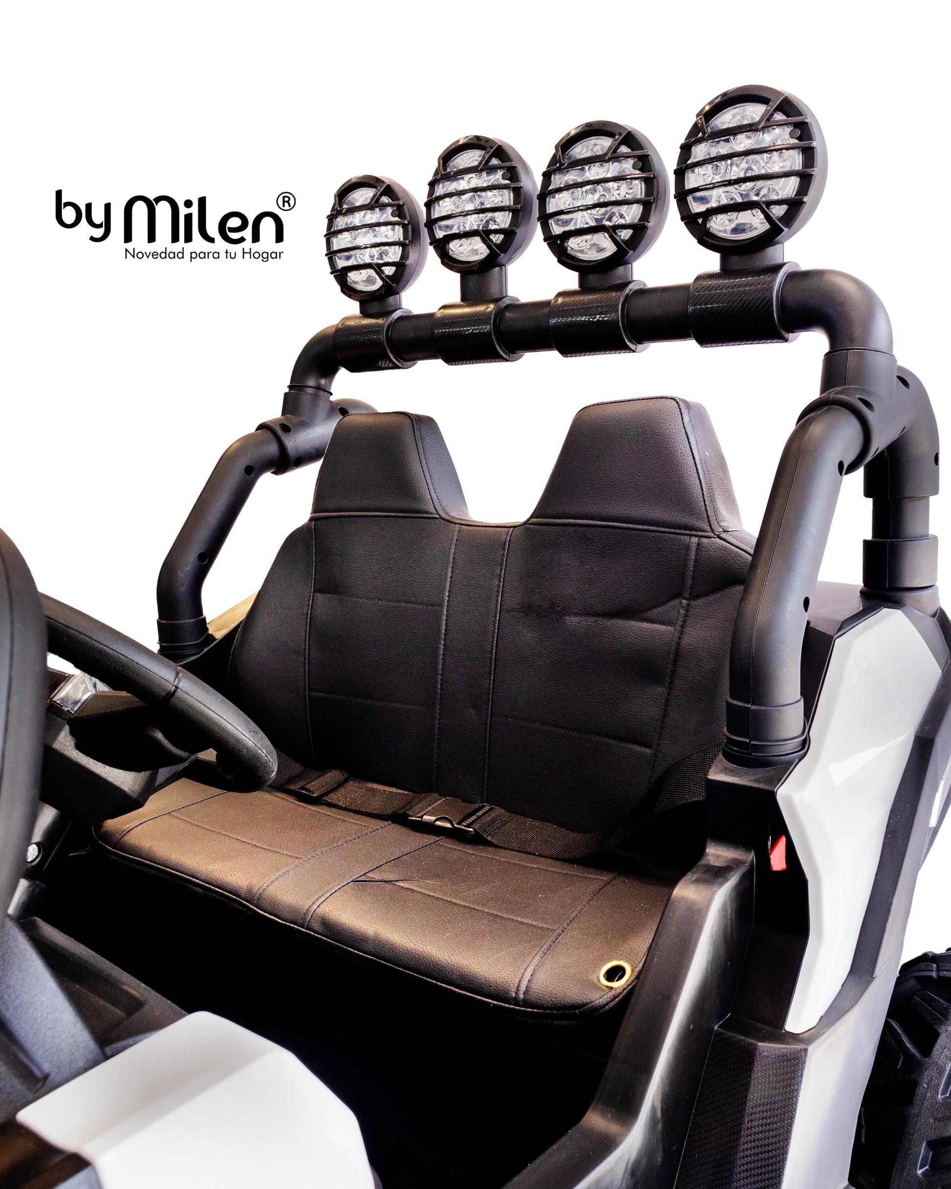 Carro Eléctrico para niño Buggy Atv Full lights Blanco-3