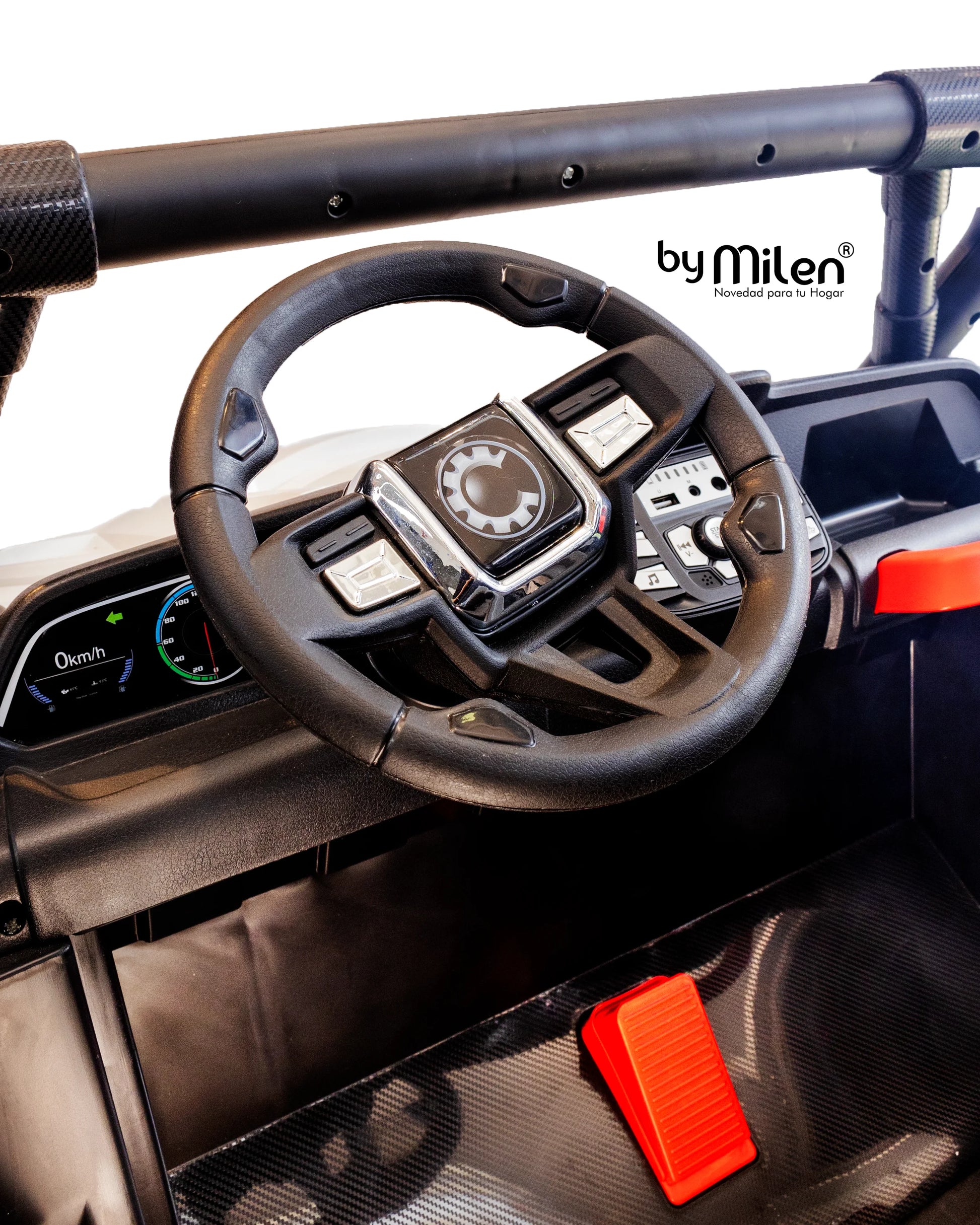 Carro Eléctrico para niño Buggy Atv Full lights Blanco-4