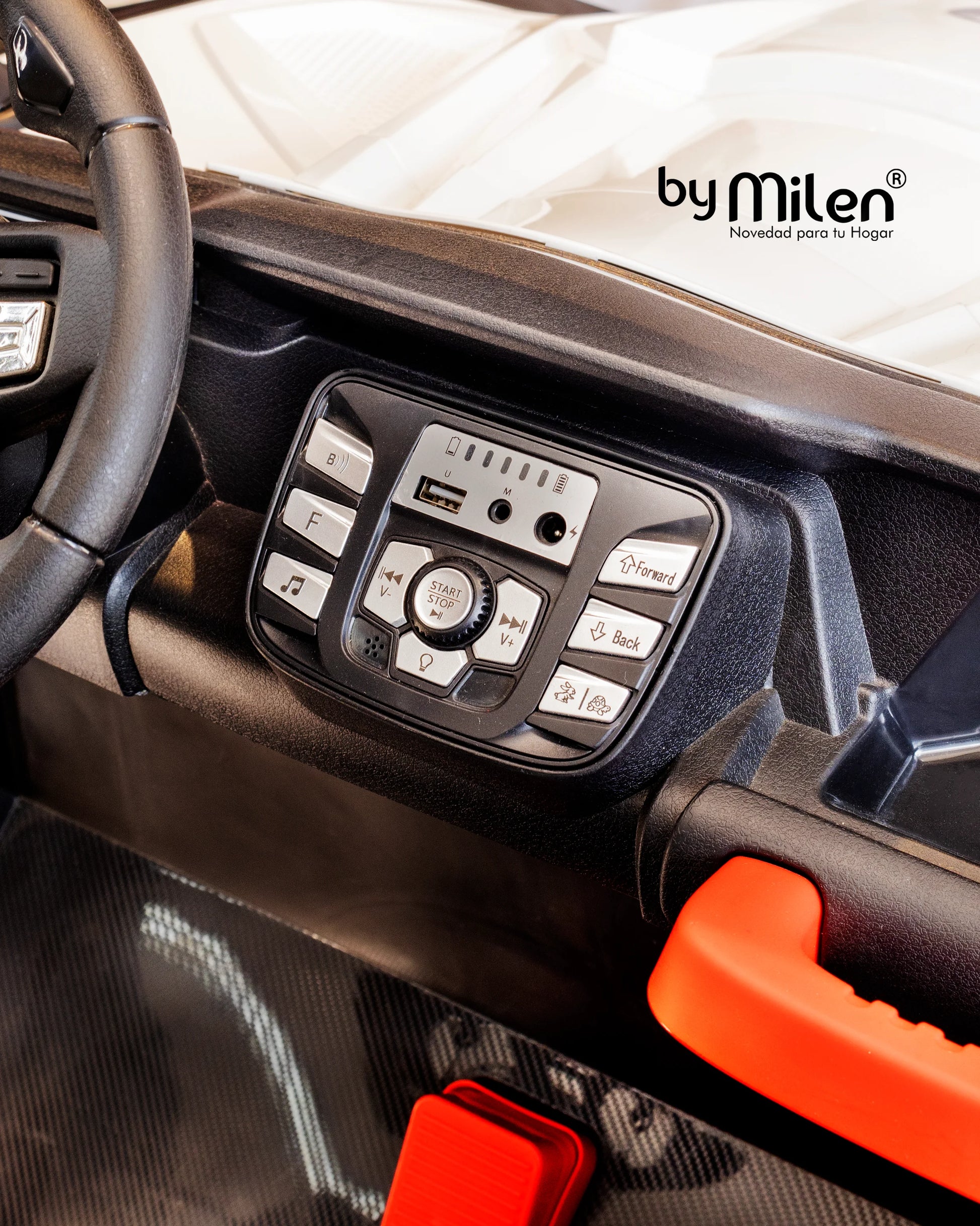 Carro Eléctrico para niño Buggy Atv Full lights Blanco-5