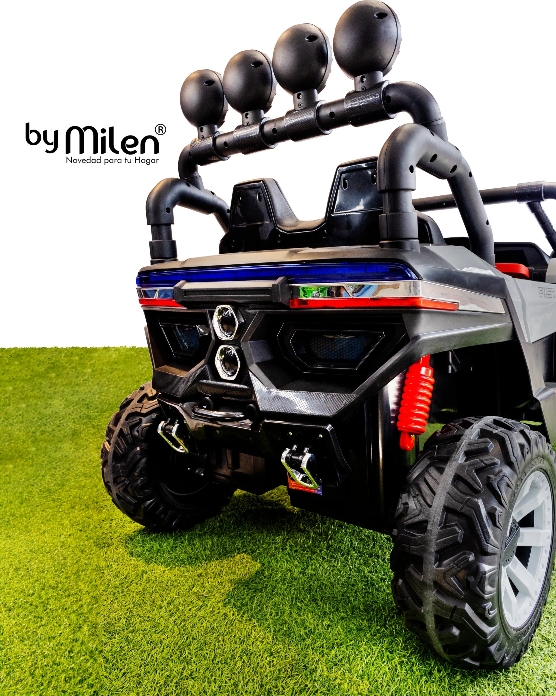 Carro Eléctrico para niño Buggy Atv Full lights Blanco-6