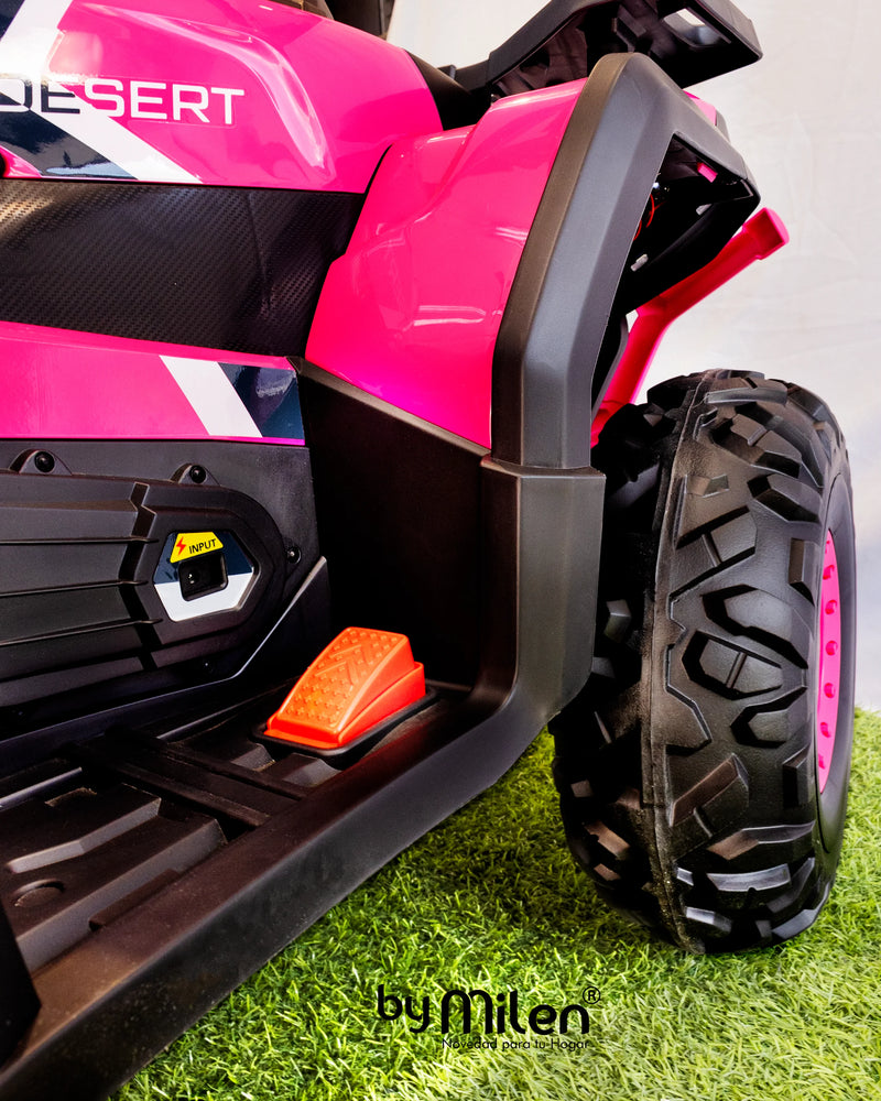 Cuatrimoto montañera eléctrica 4x4 para niños-5
