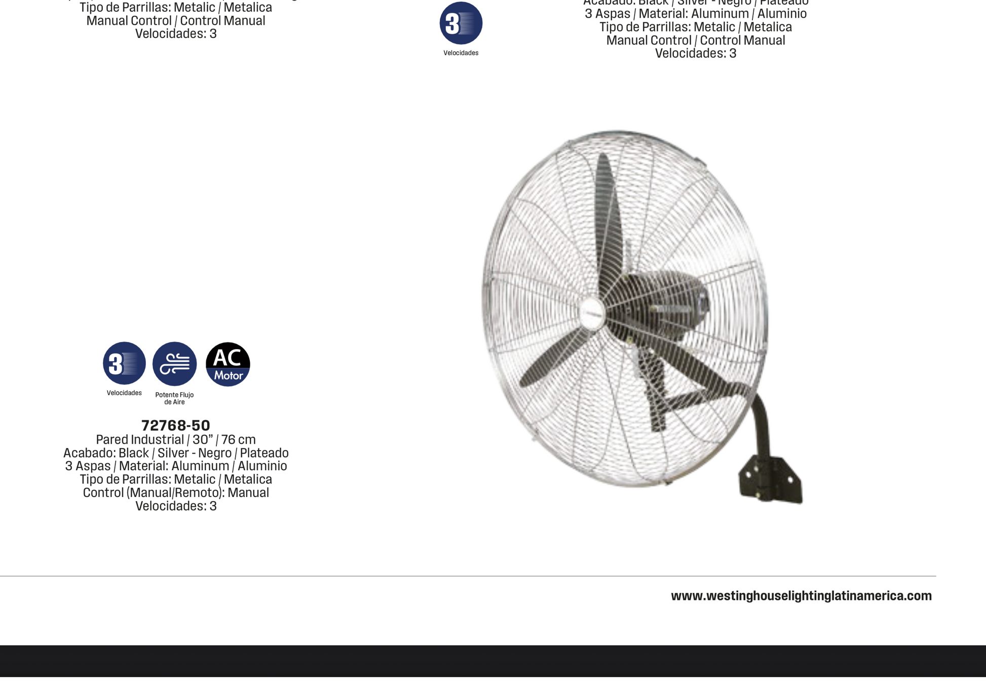 VENTILADOR INDUSTRIAL DE PEDESTAL WESTINGHOUSE 30” – 72757-1