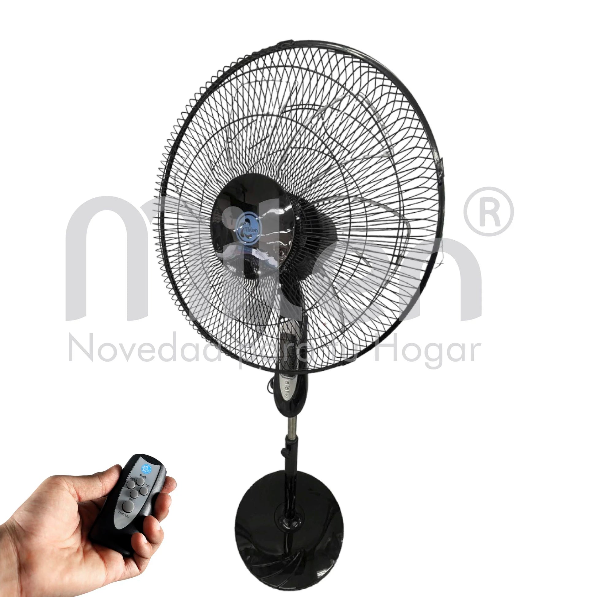 Ventilador de pedestal de 16" con  control remoto  Milen TX-1610RC-3