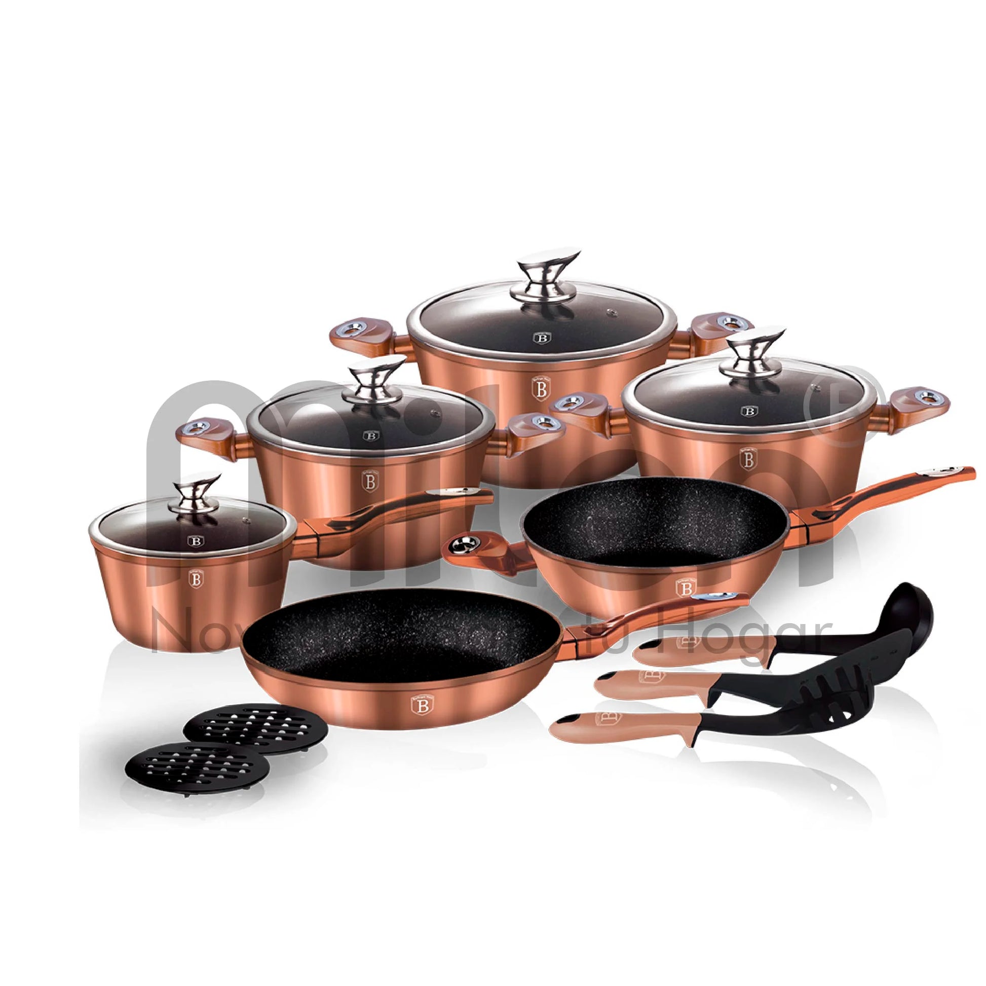 BH-1224N Set de Ollas x15pcs Beige-1