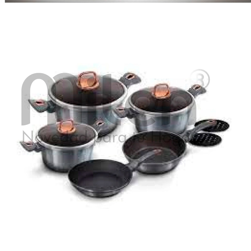 BH-6020 Set de Ollas  x10 pcs Azul-2