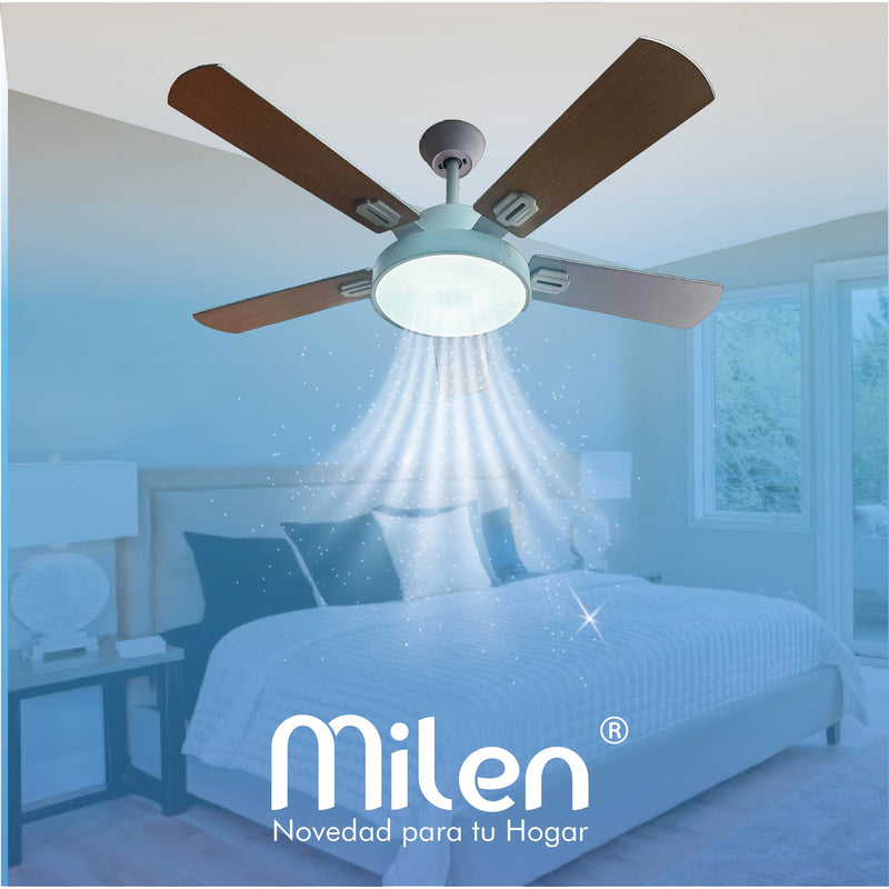 Ventilador de techo decorativo con control remoto8901WH-2
