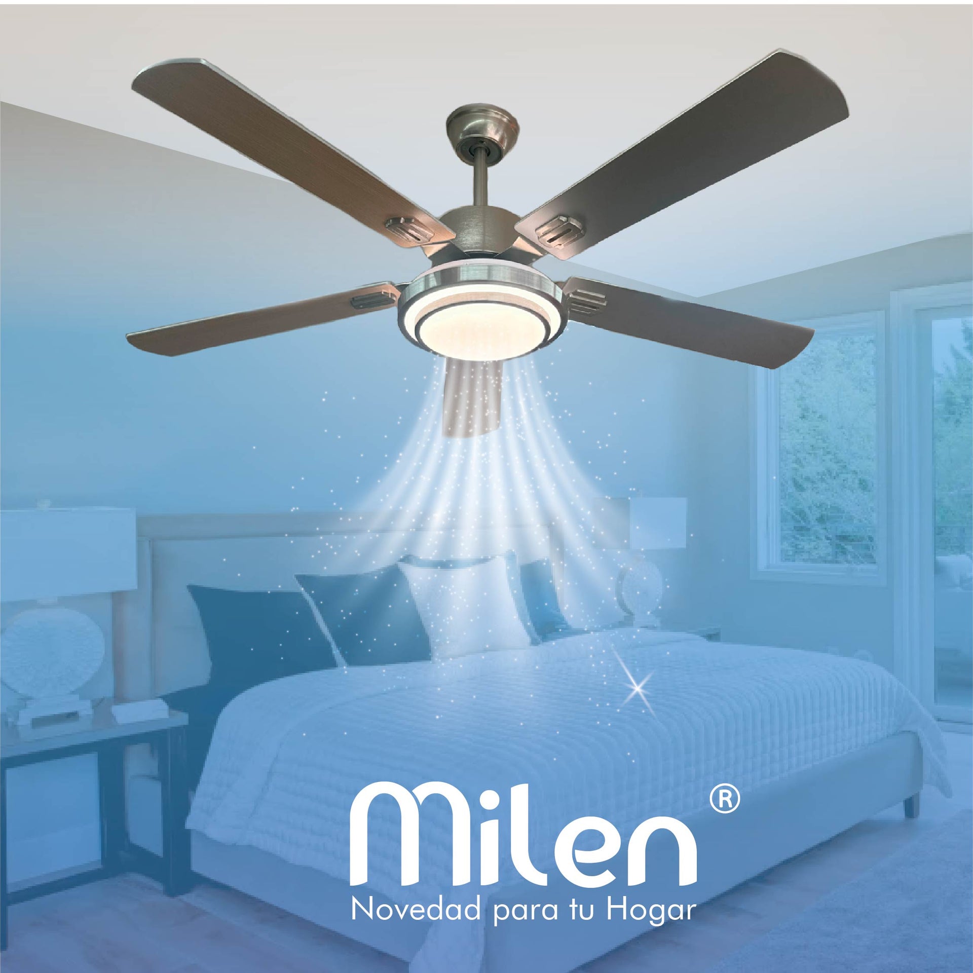 Ventilador de techo decorativo con control remoto AC863/2
