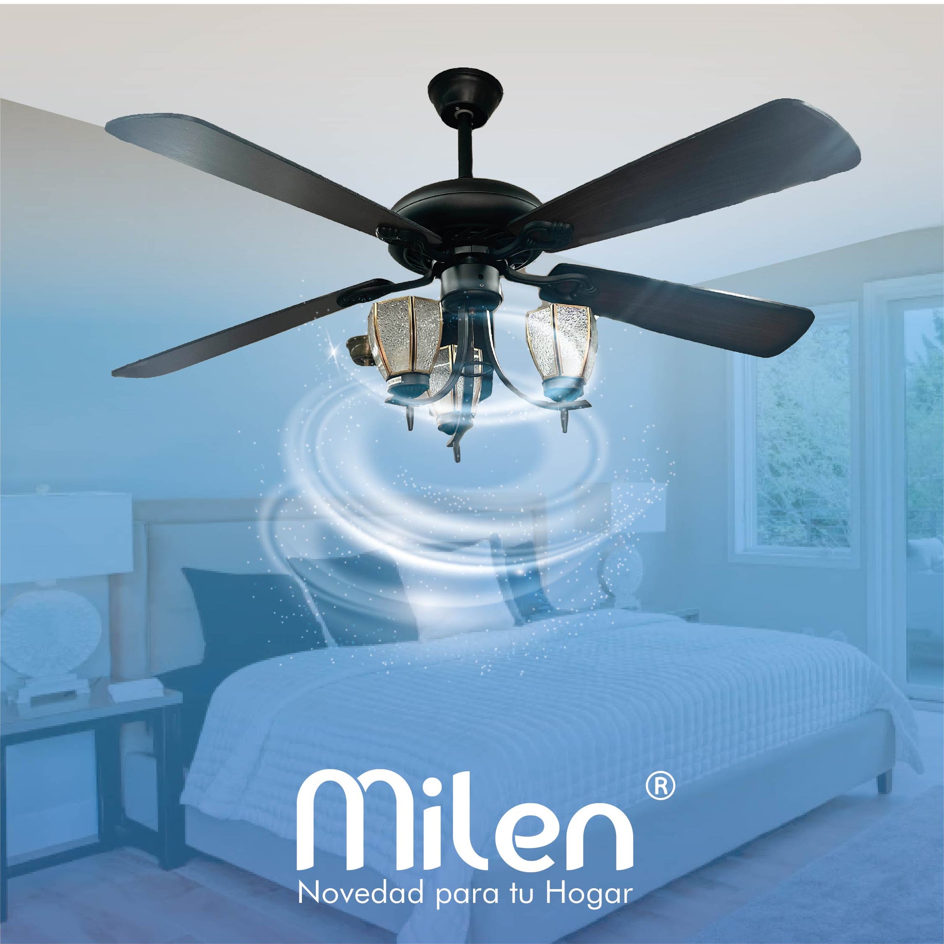 Ventilador de techo decorativo con lamparas clásicas AC8629/3-2
